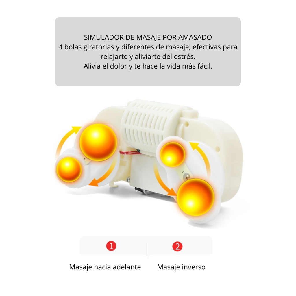 Masajeador de cuello y hombros multiusos con calor infrarrojo